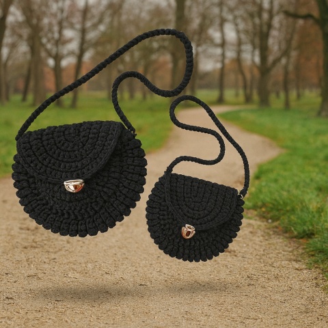 Torebka na ramię w stylu OREO - duża